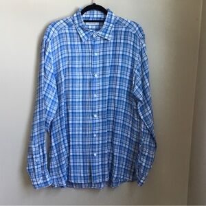Authentic Ermenegildo Zegna Casual Plaid Button Down Shirt XL